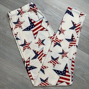 Patriotic Star-Spangled Leggings - Celebrate Independence in Comfort and Style